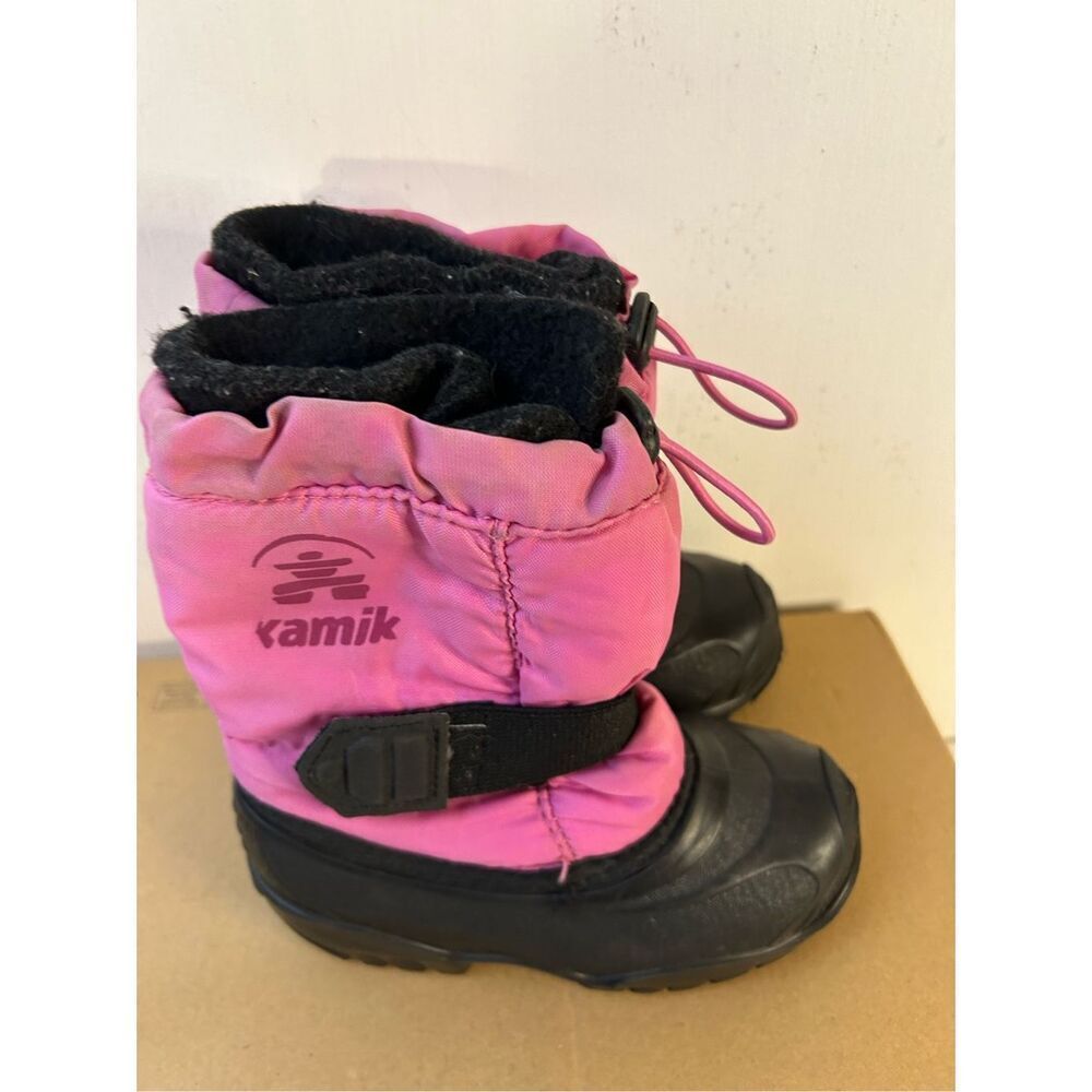 Kamik pink ski snow-boots wool-lined size 6‎